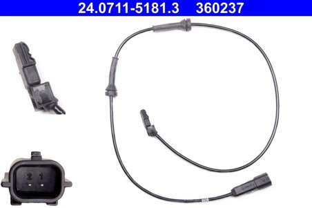 Senzor ABS ATE 24.0711-5181.3