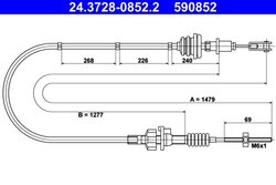 Cablu ambreiaj ATE 24.3728-0852.2