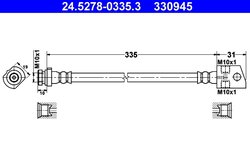 FURTUN FRANA ATE 24.5278-0335.3 - Compatibil cu OPEL, VAUXHALL