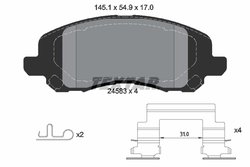 Set placute frana Textar 2458301