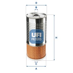 FILTRU ULEI UFI 25.499.00 - Compatibil cu MERCEDES-BENZ, PUCH, SCANIA