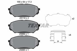 Set placute frana Textar 2511901
