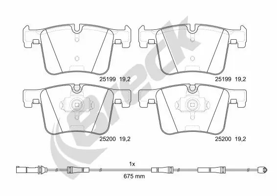 SET PLACUTE FRANA BRECK 25199 00 551 00 - Compatibil cu BMW