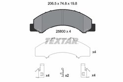 Set placute frana Textar 2580001