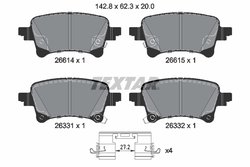 Set placute frana Textar 2661401