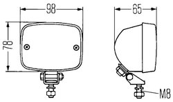 LUMINA CEATA SPATE HELLA 2NE 003 030-151 - Piesa auto compatibila cu mai multe marci