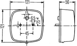 STOP SPATE HELLA 2SE 002 578-701 - Compatibil cu IVECO, MAGIRUS-DEUTZ, MERCEDES-BENZ