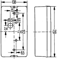 STOP SPATE HELLA 2VA 006 040-291 - Piesa auto compatibila cu mai multe marci