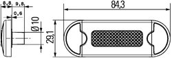 LUMINCA DE CLARIFICARE HELLA 2XS 959 855-451 - Piesa auto compatibila cu mai multe marci