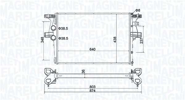 Radiator racire motor Magneti Marelli 350213204600