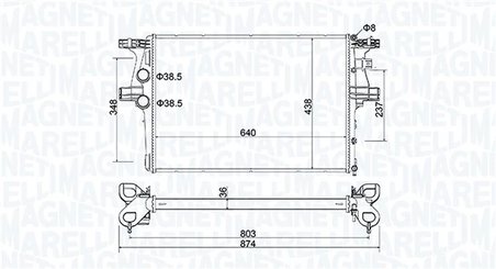 Radiator racire motor Magneti Marelli 350213204600