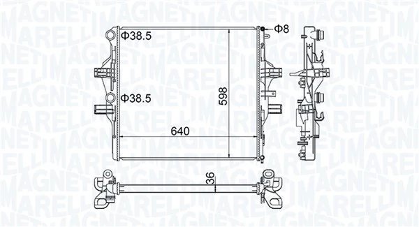 Radiator racire motor Magneti Marelli 350213204700