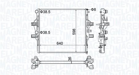 Radiator racire motor Magneti Marelli 350213204700