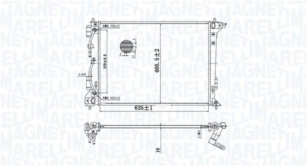 Radiator racire motor Magneti Marelli 350213204800