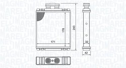 Schimbator caldura incalzire habitaclu Magneti Marelli 35021