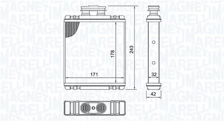 Schimbator caldura incalzire habitaclu Magneti Marelli 35021