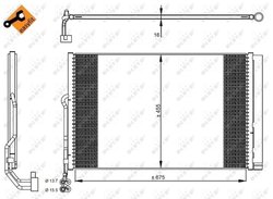 RADIATOR CLIMATIZARE NRF 350324 - Compatibil cu PORSCHE, VW