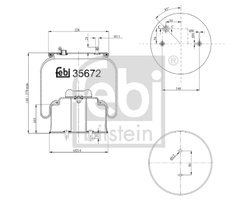Burduf suspensie pneumatica Febi Bilstein 35672