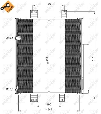 RADIATOR CLIMATIZARE NRF 35853 - Compatibil cu DAIHATSU