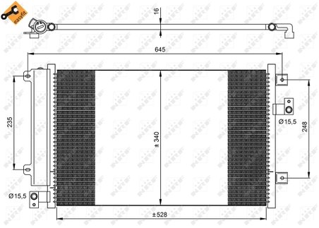 RADIATOR CLIMATIZARE NRF 35942 - Compatibil cu FIAT