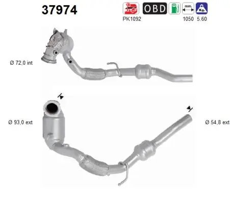 CATALIZATOR AS 37974 - Compatibil cu VW