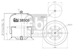 Burduf suspensie pneumatica Febi Bilstein 38508