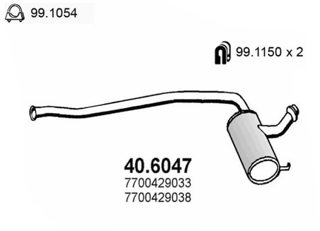 Toba esapament intermediara ASSO 40.6047