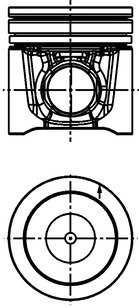 PISTON KOLBENSCHMIDT 40040600 - Compatibil cu MASSEY FERGUSON