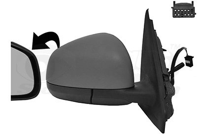 OGLINDA EXTERIOARA VAN WEZEL 4368804 - Compatibil cu RENAULT, SMART