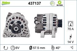 ALTERNATOR VALEO 437137 - Compatibil cu CITROEN, FIAT, PEUGEOT