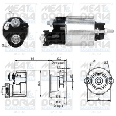 SOLENOID ELECTROMOTOR MEAT & DORIA 46163 - Compatibil cu HONDA