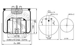 Burduf suspensie pneumatica Contitech AIR Spring 4878 N1 P01