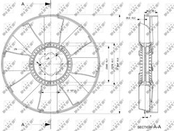 Paleta ventilator racire motor NRF 49840