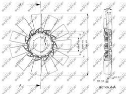 Paleta ventilator racire motor NRF 49860