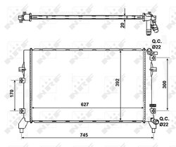 Radiator racire motor NRF 50148
