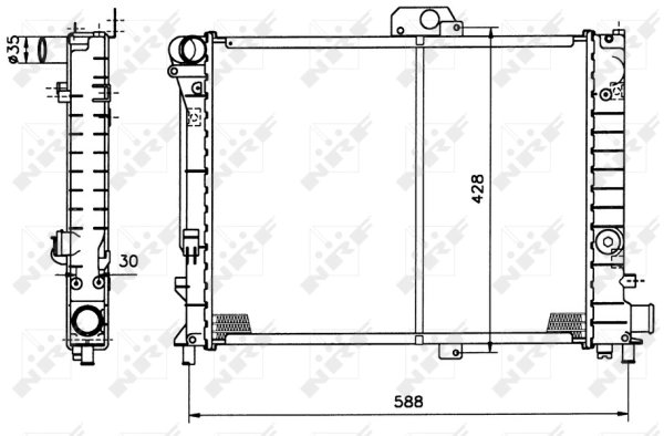 Radiator racire motor NRF 504140