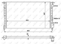 Radiator racire motor NRF 507465