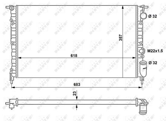 RADIATOR RACIRE MOTOR NRF 507465 - Compatibil cu RENAULT