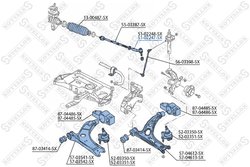 CAP DE BARA STELLOX 51-02247-SX - Compatibil cu AUDI, CUPRA, SEAT, SKODA, VW