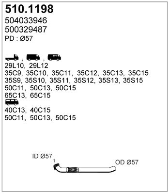 RACORD EVACUARE ASSO 510.1198 - Compatibil cu IVECO