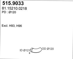 RACORD EVACUARE ASSO 515.9033 - Compatibil cu MAN