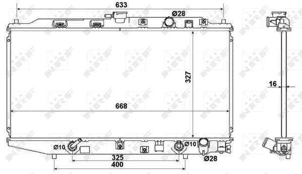 RADIATOR RACIRE MOTOR NRF 516728 - Compatibil cu HONDA