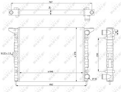 Radiator racire motor NRF 519523