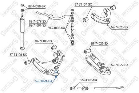 PIVOT STELLOX 52-74024-SX - Compatibil cu NISSAN