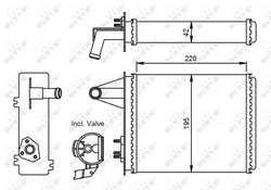 Schimbator caldura incalzire habitaclu NRF 53556