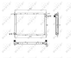 RADIATOR RACIRE MOTOR NRF 53758 - Compatibil cu NISSAN