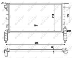 Radiator racire motor NRF 53788