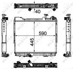 Radiator racire motor NRF 53860