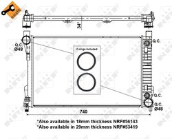 Radiator racire motor NRF 53878