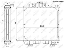Radiator racire motor NRF 54092